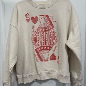 American Eagle Outfitters Cream Sweatshirt